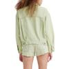 Levis Повседневная однотонная куртка на пуговицах с воротником-стойкой Женская куртка Зеленая A1743-0025