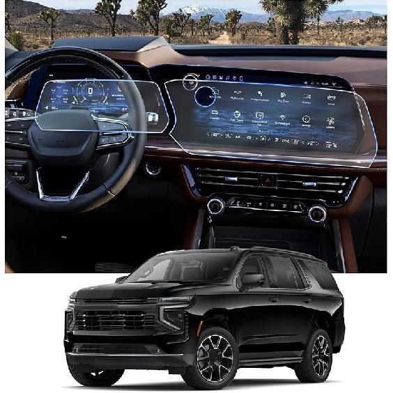 CDEFG 2 шт. для Chevy Tahoe Suburban GMC Yukon 2021-2025 Защитная пленка для экрана 2021-2025 Tahoe Suburban Yukon Escalade 12,6 дюйма Защитная крышка экрана для заднего сиденья