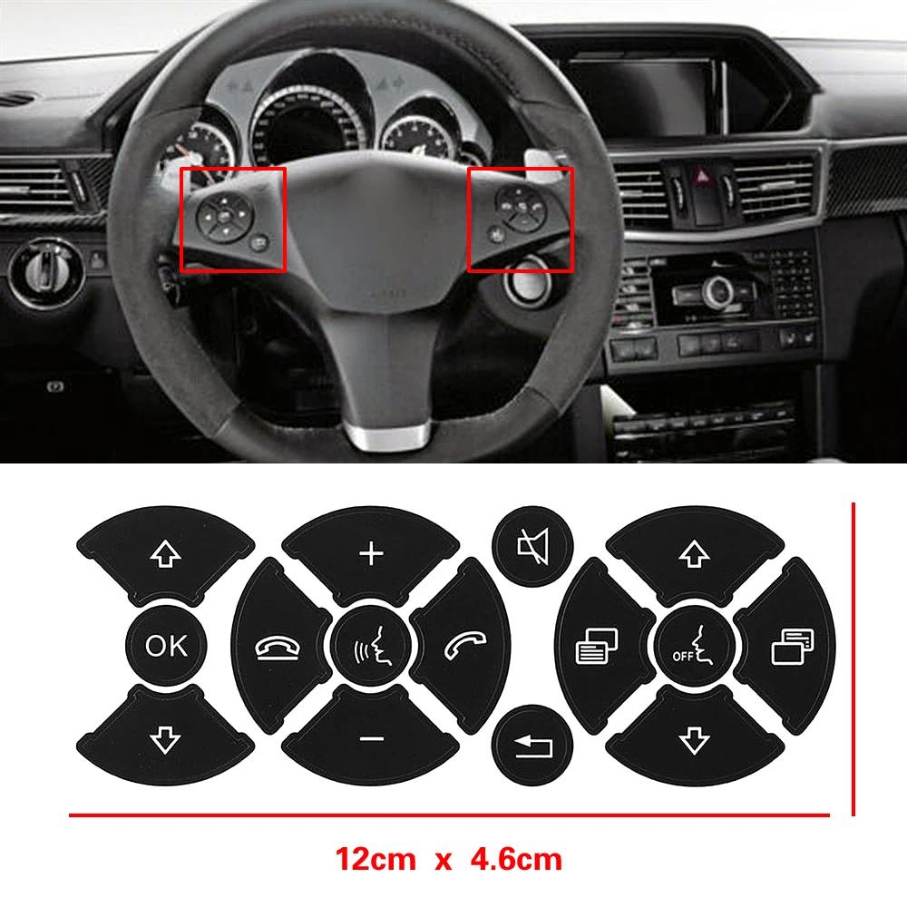 For Mercedes Benz E Class W212 W207 A207 E200 E220 E250 E300 E350 Car Steering Wheel Button Repair Sticker Decal