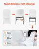 VEVOR 30 Pcs White Chair Covers, Polyester Spandex Chair Cover, Stretch Slipcovers for Wedding Party Dining Banquet Flat-Front Chair Covers