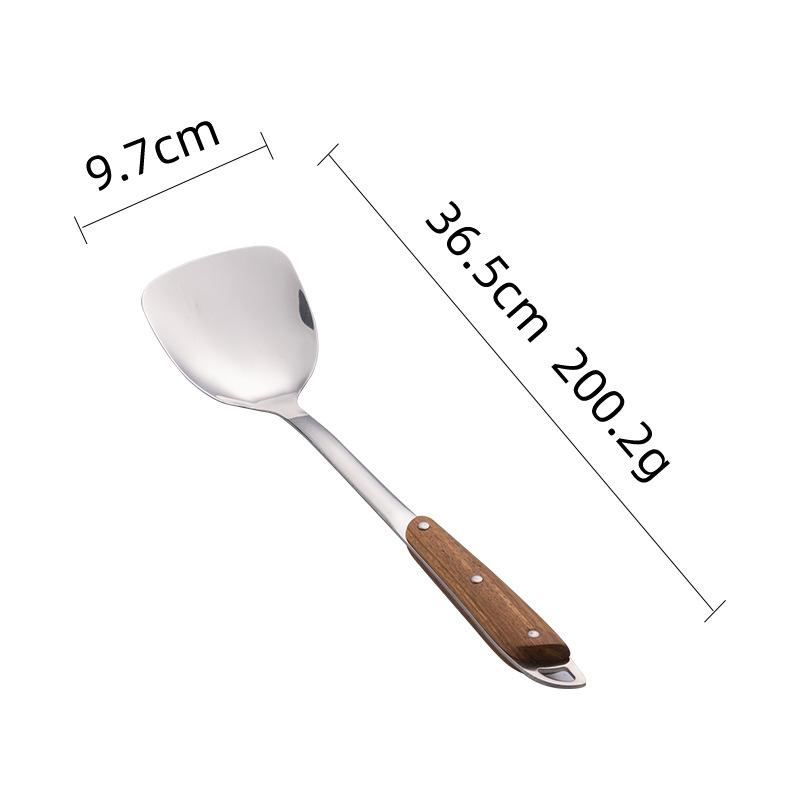 HANYANG, новинка 304, деревянная ручка, лопатка для жарки из нержавеющей стали, кухонные принадлежности, изоляционная лопатка из грушевого дерева, кухонная ложка