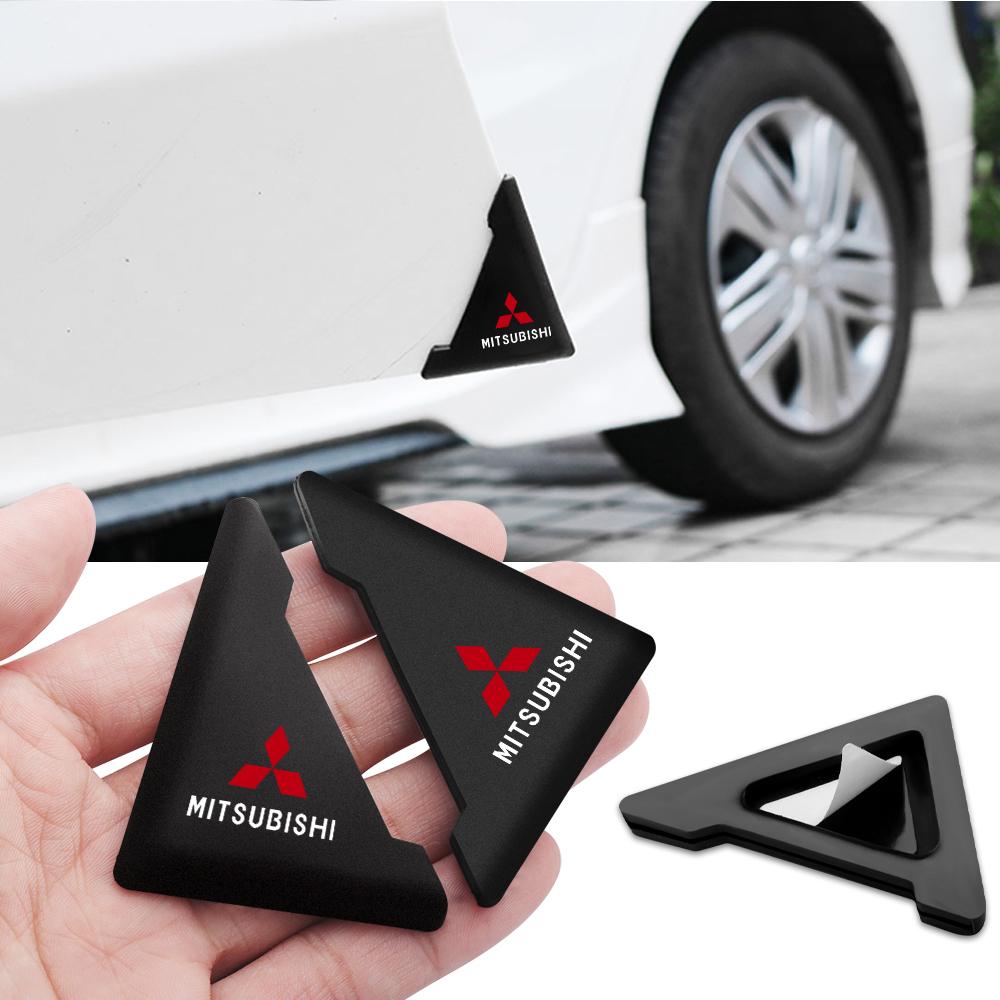 2/4PCS Car Door Corner Protective Case Anti-Collision Scratch Sticker Cover For Mitsubishi Asx Lancer Outlander Pajero Ralliart