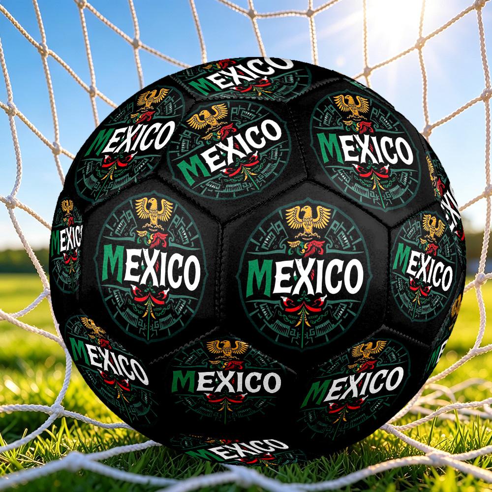1pc Mexico Soccer Emblem Soccer Ball Size 5, Suitable for Practice Matches/tournament Training,Lightweight and Durable. mxg7026