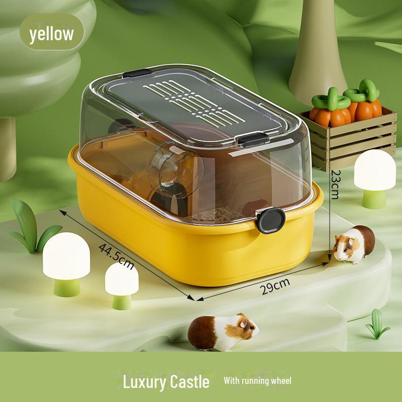 Прозрачная панорамная клетка для хомяков — просторная роскошная вилла для небольших домашних животных