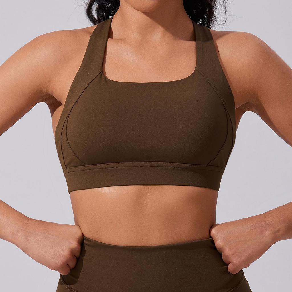 Европейский и американский спортивный бюстгальтер для женщин с высокой степенью поддержки и ощущением облака: Ударопрочный, Высокоэластичный Топ для Йоги для Бега и Фитнеса на Открытом Воздухе