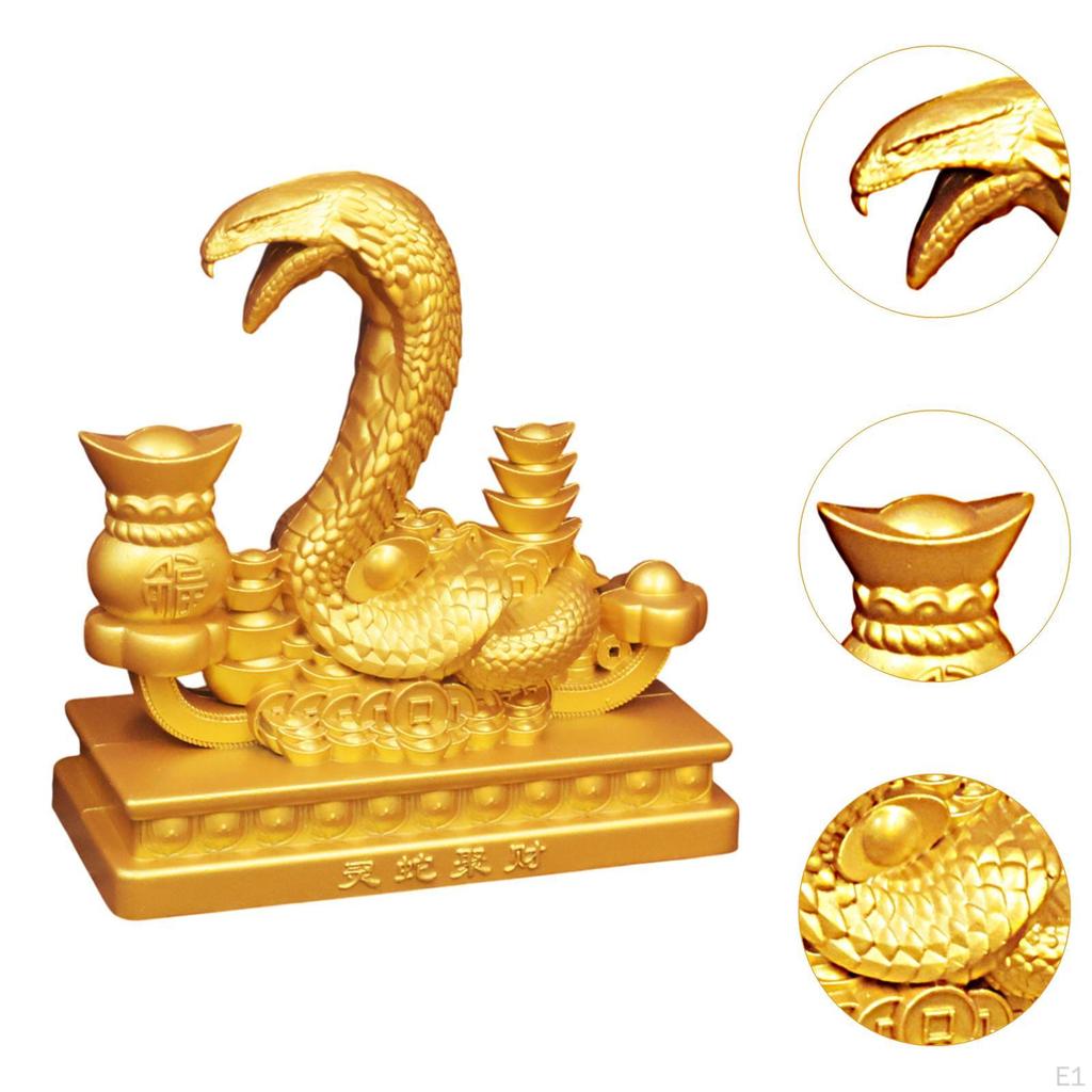 Статуя змеи, фигурка животного, коллекция поделок для домашнего декора, подарочный орнамент, скульптура из сплава