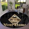 Borussia Custom Name Round Area Rug,Carpet Rug for Living Room Bedroom Sofa Playroom Decor,Non-slip Floor Mat
