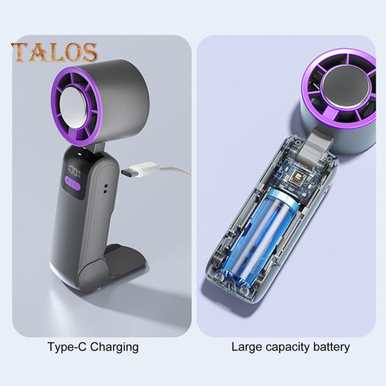 Вентилятор охлаждения Цифровой дисплей 100 скоростей Мощный воздушный поток Низкий уровень шума USB-зарядка Маленький портативный вентилятор Воздушный охладитель