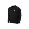 Nike Logo Print Casual Crew Neck Sweatshirt Men Tops Black AQ9564-010