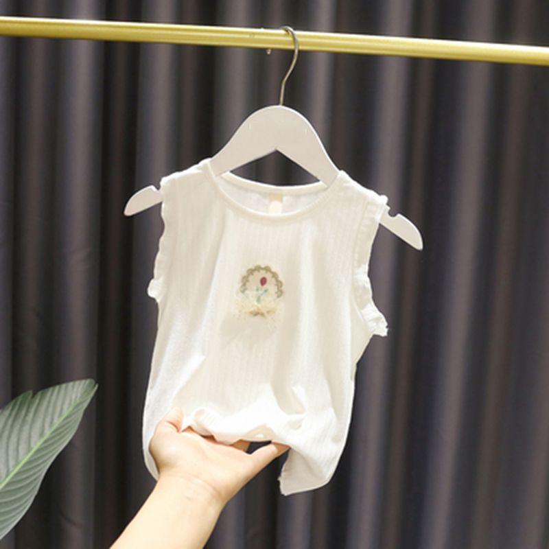 Женская футболка с маской для лица из хлопка Ice Cotton, летнее платье для девочек, тонкий жилет для девочек