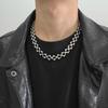Punk  Hip-hop Fancy Handmade Round Beads Stainless Steel O Word Clavicle Chain Necklace Accessaries Choker for Women Men Jewelry