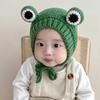 Детские шапки 1-3 года Милая рождественская шапка Модная детская шапка-лягушка Мальчик/Девочка