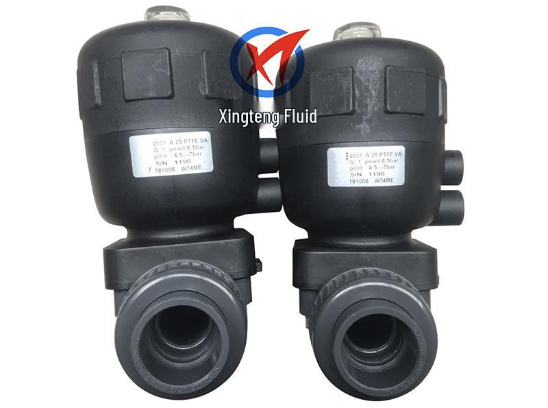 UPVC Acid & Alkali Resistant Pneumatic Diaphragm Valve - Double Union PPH Polypropylene