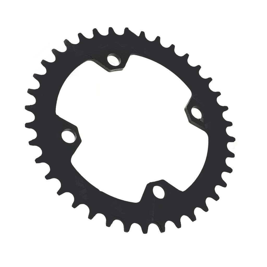 Bike Chainring 104BCD 38T Positive Negative Tooth Plate Bicycle Chain Wheel for Road Bikes Black
