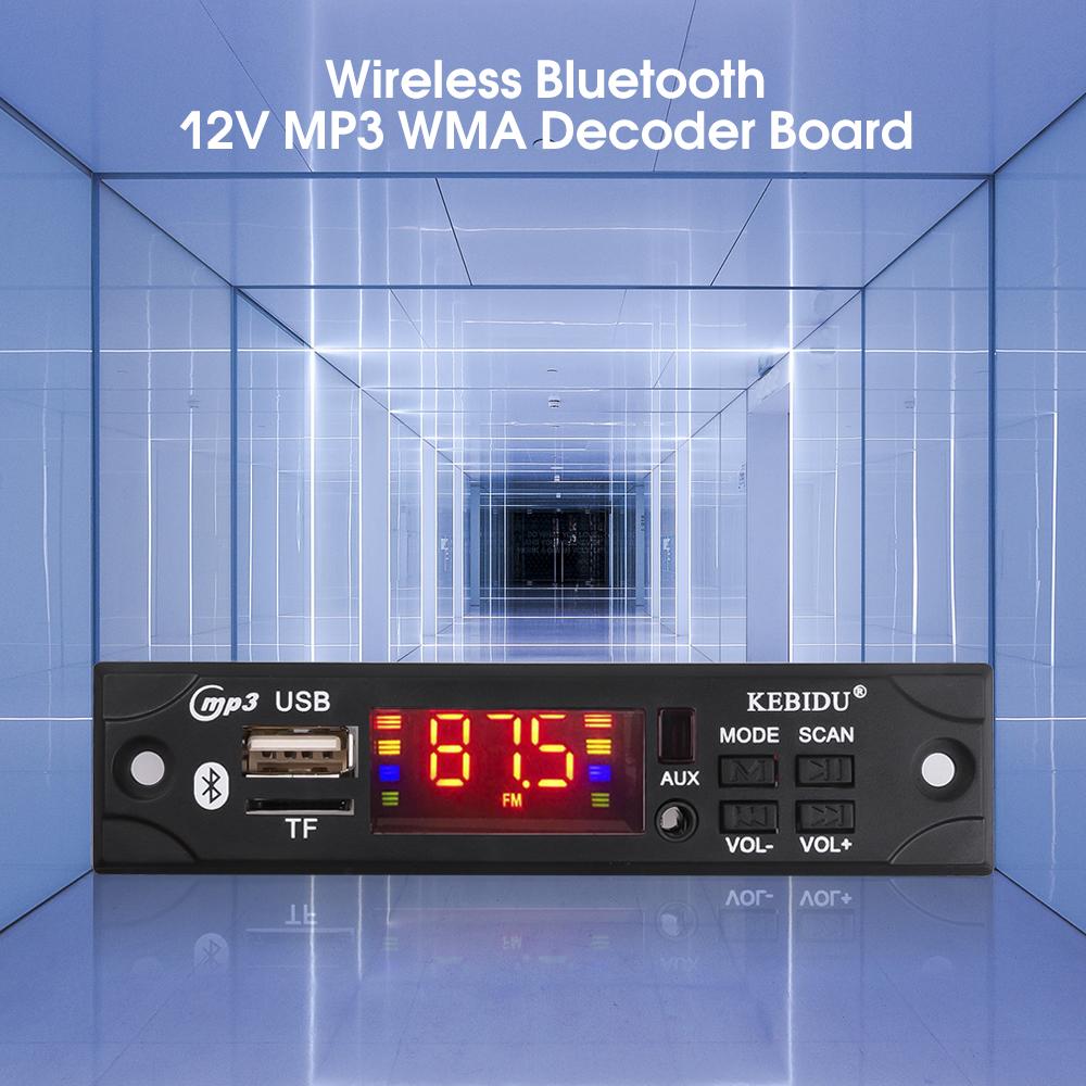DC 12V автомобильный аудио FM-радио модуль Bluetooth 5.0 беспроводной MP3-плеер WMA декодер плата 3,5 мм AUX-модуль автомобильный комплект поддержка USB TF