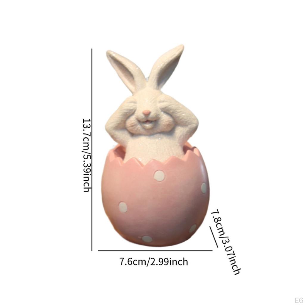 Кролик украшение статуэтка кролика украшение очаровательный праздничный стол смоляная фигурка скульптура для