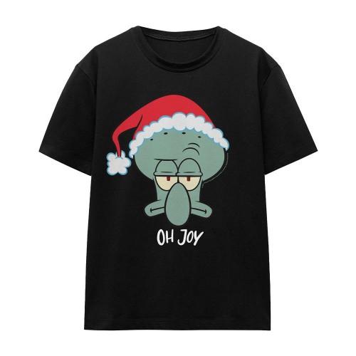 SpongeBob SquarePants Unisex Adult Joy Squidward Christmas T-Shirt