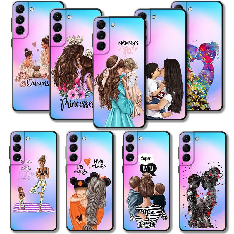 Shell For Samsung Galaxy S23 S22 S21 S20 Fe Ultra S10 S9 S8 Plus Note 20ultra 10plus Case Cover Super Mom Baby Girl Boy