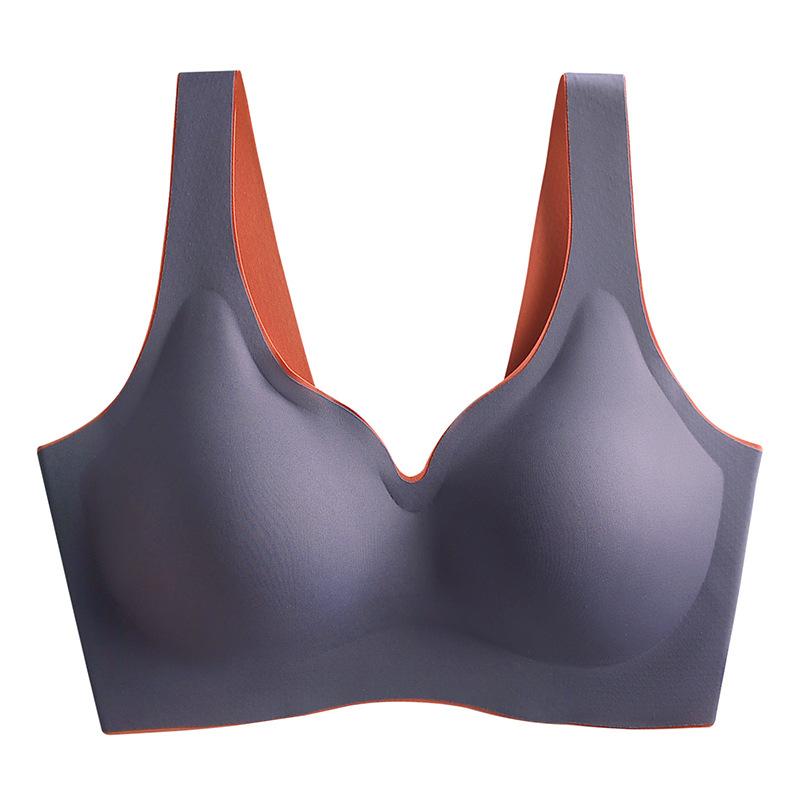 Latex Underwear Women Vest Thin Bra Without Marks Without Steel Ring Sports Sleep Bra