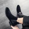 Новые модные ботинки челси из флока, черные, синие, деловые, свадебные, ручной работы, мужские, короткие, размер 38-48, ботинки, мужские, летние, мужские