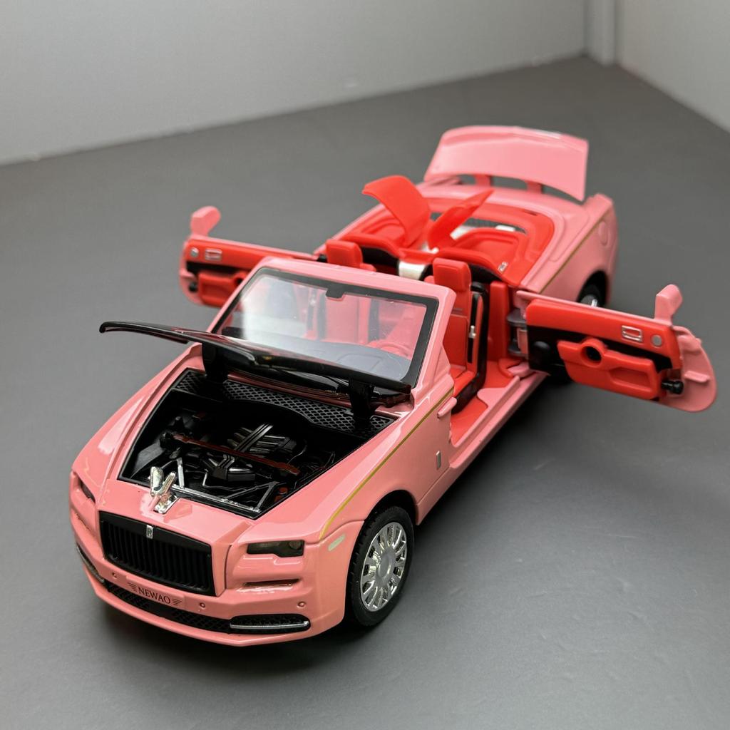 1/32 Rolls Royce Dawn Alloy Car Diecast Metal Model Sound & Light Toy Collect Display Ornament Home Decoration Gift for Children
