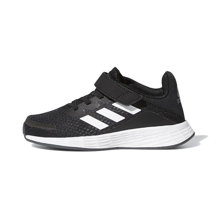 adidas Детские кроссовки для бега Duramo Sl, дышащие, низкие, черные с белым, для детей 3-7 лет, FX7314