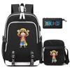 3Pcs/set Anime One Piece Bookbag Large Capacity Backpack Teenagers Student Schoolbag Boy Girl Rucksacks Back To School