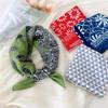 Cotton And Linen Small Square Scarf Silk Scarf Women'S Spring And Autumn New Style Artistic And Versatile Fashionable Temperament Headband Scarf