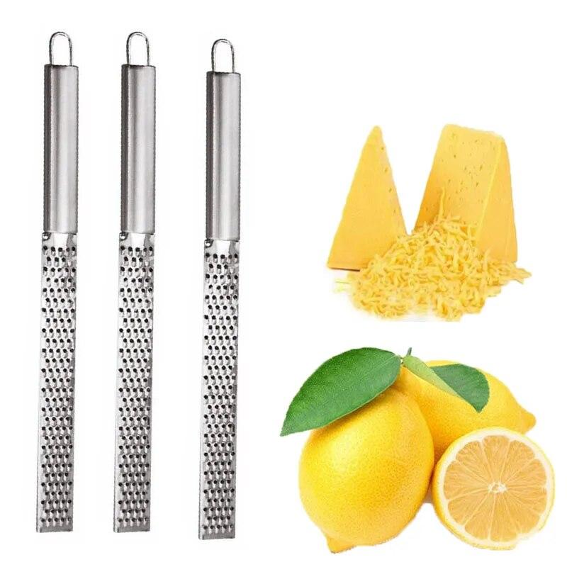 12 Inch Lemon Zester Stainless Steel Cheese Grater Slicer Rectangle Chocolate Lemon Zester with Non-Slip Handle Kitchen Gadgets