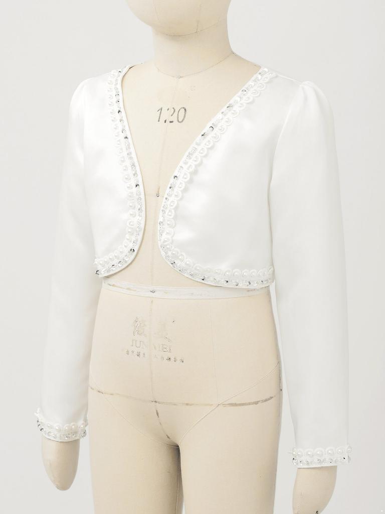 Болеро с длинными рукавами для девочек, платье с цветочным узором для девочек, накидка, детская короткая куртка, кардиган, топ