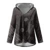 Women's V-neck Hooded Loose Long-sleeved Tops Casual Tops Home Leisure Pajamas Tops