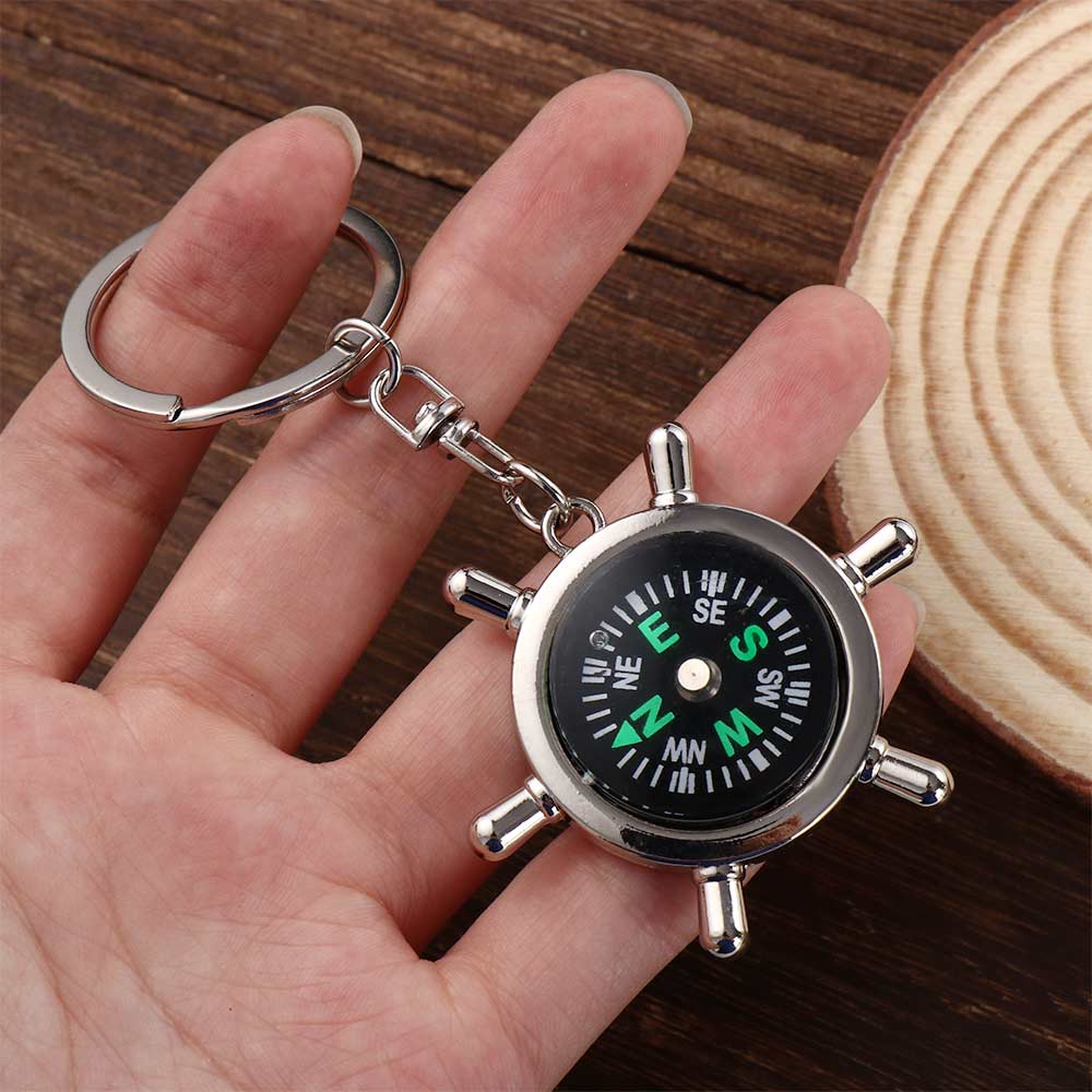 Keyring Survival Tool Navigator Mini Compass Pocket Compass Keychain Emergency Wild Compass