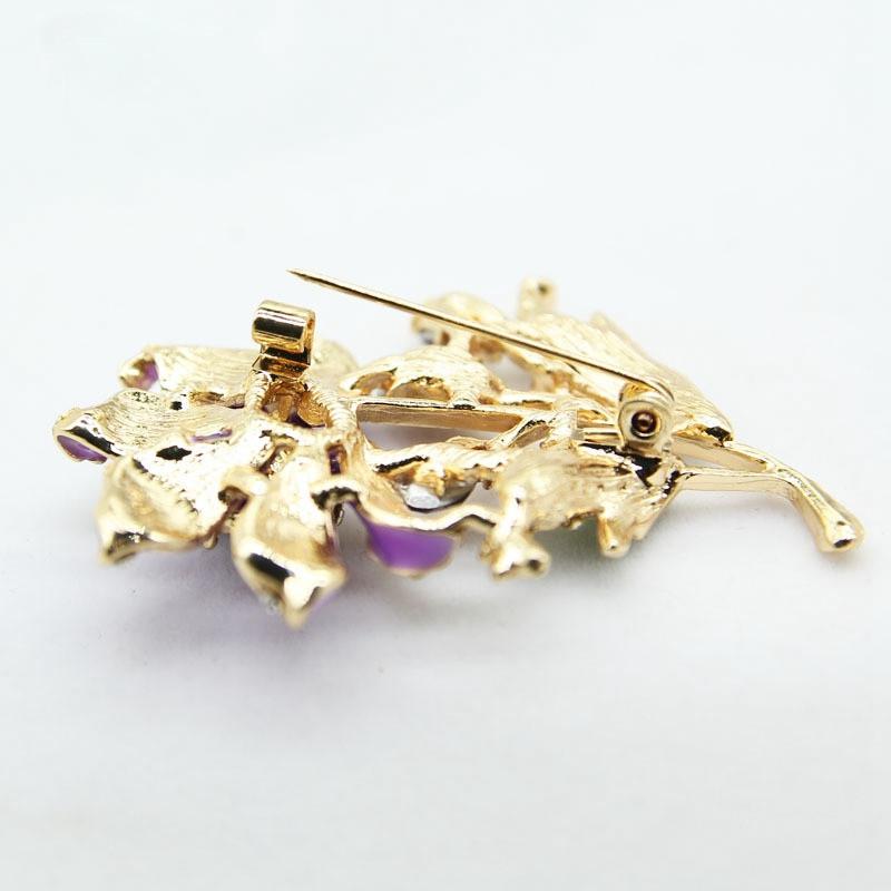 Свадебные броши Эмаль Цветок Пряжка для шелкового шарфа Одежда Повседневные броши Ювелирные изделия для вечеринки