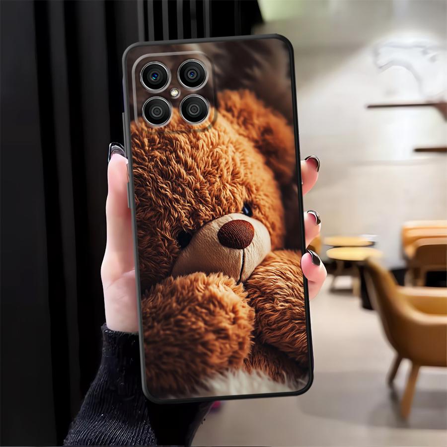 Чехол для телефона Funda для Honor Magic5Lite X9a X7 70 X6 200 400 Lite X5b 90 X8 8X Простой мишка