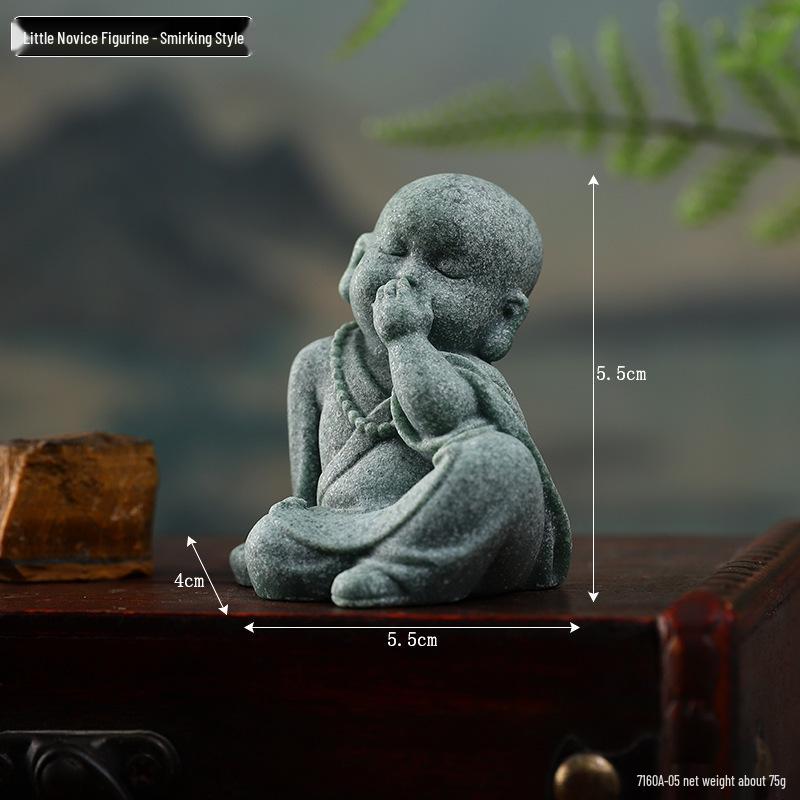 Envy Porcelain Stone Lantern: Small Chinese Pavilion Ornament for Desktop or Fish Tank Scenery.