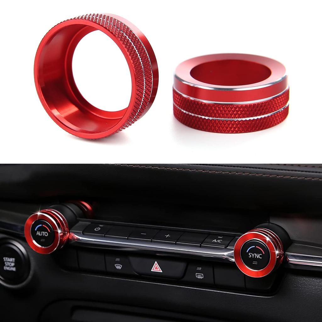 ANFOKAS Mazda 3 6 CX-5 CX-30 CX-50 Accessories Car Center Console AC Knob Cover