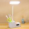 Светодиодная настольная лампа с регулируемой яркостью, без мерцания, с гибким шлангом, защита глаз, высокая яркость освещения, перезаряжаемая, 2-в-1, забота о глазах