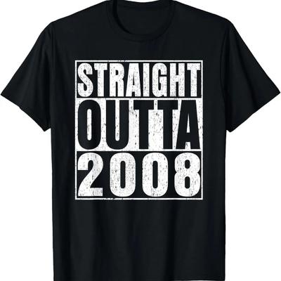 Прямиком из 2008 Подарки на 17 лет Винтажная футболка на 17-й день рождения