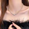 Набор браслет-ожерелье Manta Rose Shijia с жемчугом для женщин, французский, с микро-инкрустацией цирконами, браслет-бабочка, нишевая цепочка на шею