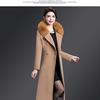 Winter Warm Women Trench Coat Wool Thick Female Long Windbreaker Slim Single Breasted Women Outwear