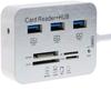 3 Ports USB 3.0 HUB Memory Card Reader Adapter 5Gbps For MS DUO /M2 /SD /TF Card