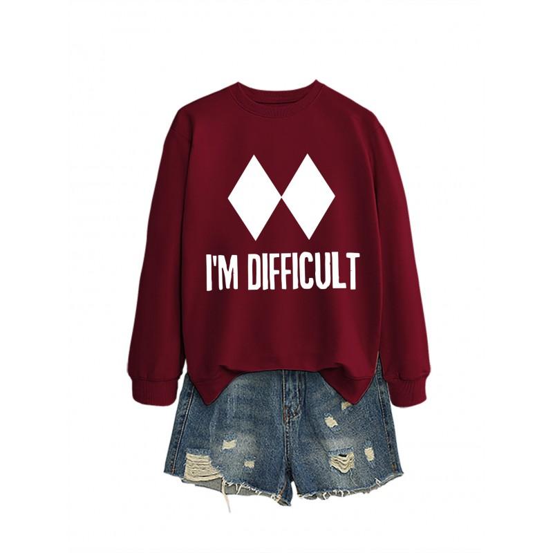 Womens Oversized Loose Fit Hoodie Sweatshirt With Print Design Comfortable Casual Top