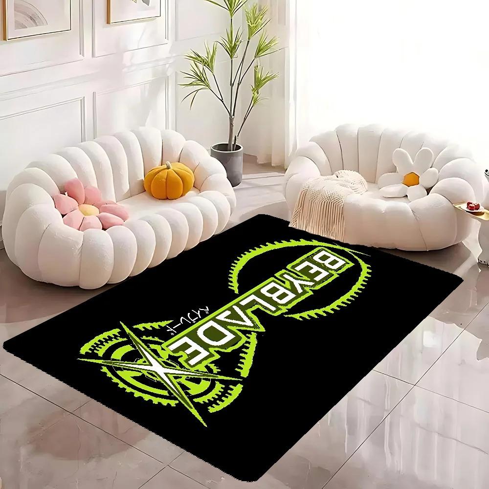  B-Beyblade X Logo Room Mats INS Style Soft Bedroom Floor House Laundry Room Mat Anti-skid Household Carpets