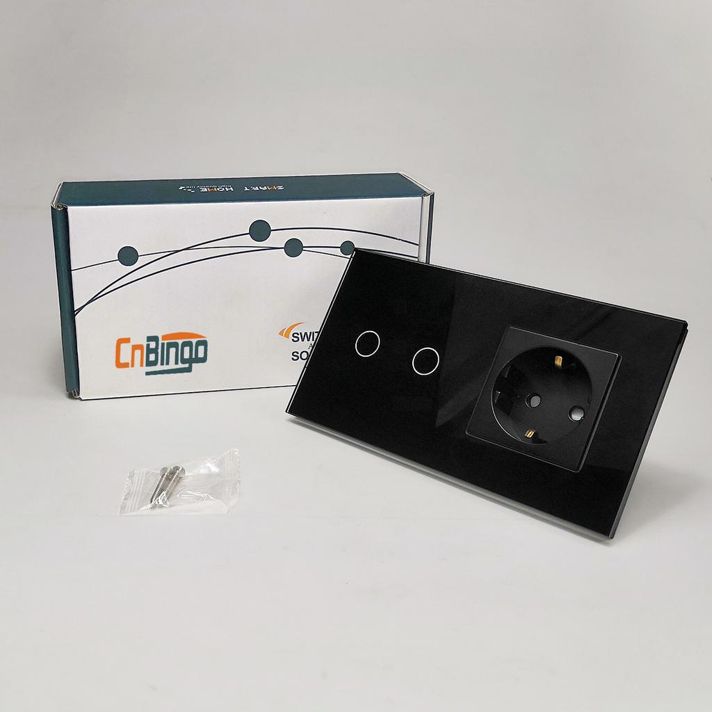 Bingoelec Wifi Tuya Control Smart Home Appliances 1 2 3 Gang Light Wall Electrical Sockets and Switches