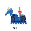 MOC Medieval Military Series Castle Roman Knight Horse Saddle Soldiers War Horses Building Block Accessories Kids Education