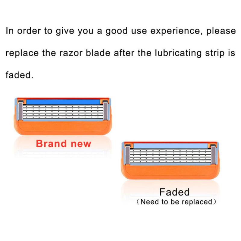 Мужской комплект лезвий из нержавеющей стали, 5-слойный прецизионный триммер, без вибрации, меньше раздражения кожи