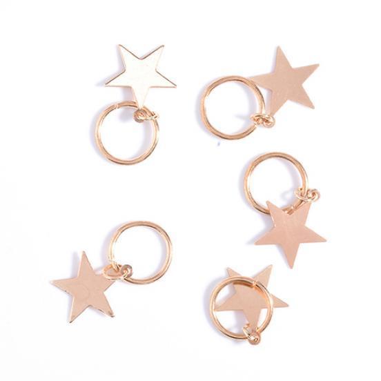 5 шт. женские модные милые блестящие звездные кольца для волос заколки для косичек ARI