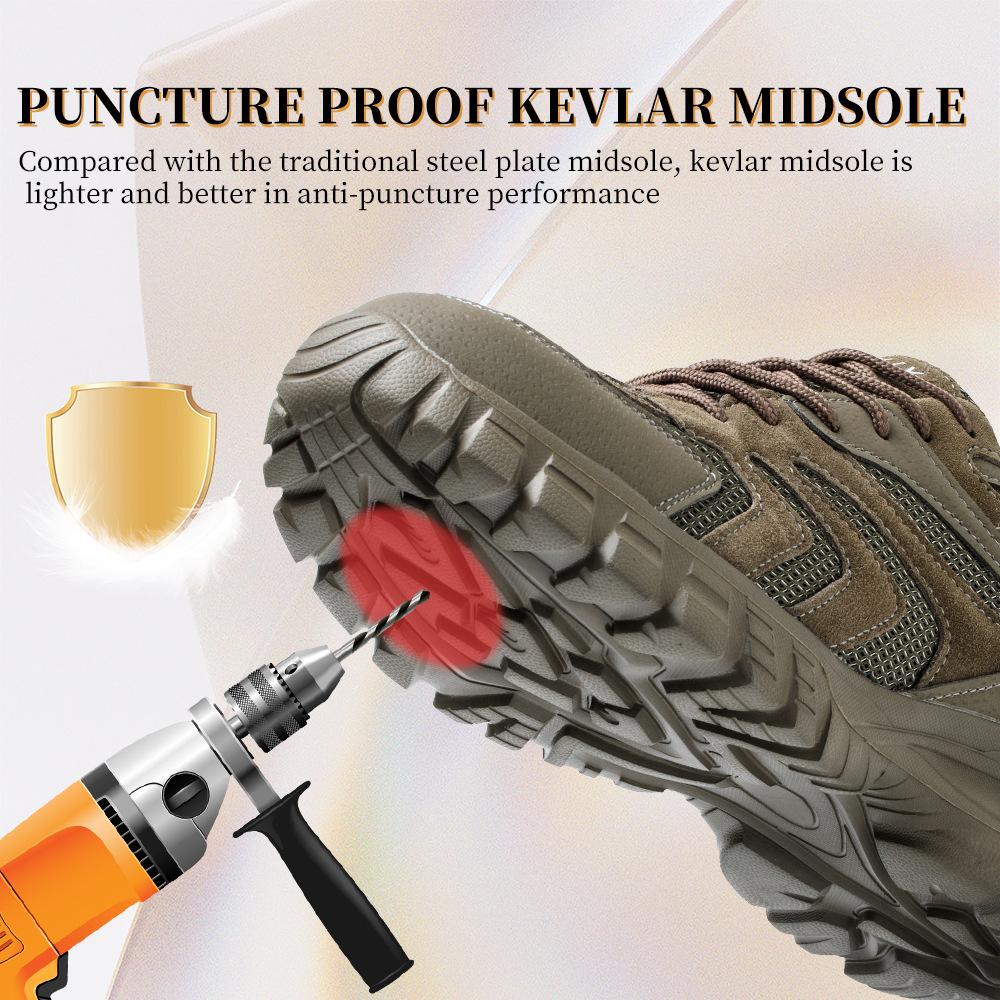Спецобувь, всесезонная, противоударная и устойчивая к проколам, легкая и удобная защитная обувь