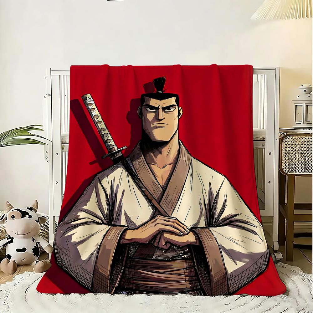 Movie Samurai Jack Throw 240g Flannel Blanket Lightweight Soft Skin-friendly Summer Thin Throw Blanket