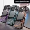 Геометрический полукруг для iPhone 16 Pro Max 15 Pro 14 13 12 Mini 11 XS Max XR 7 8 Plus SE 2022 Эллиптический стеклянный чехол для телефона